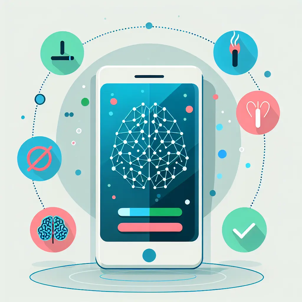 Tecnologia AI per smettere di fumare: smartphone con interfaccia intelligente
