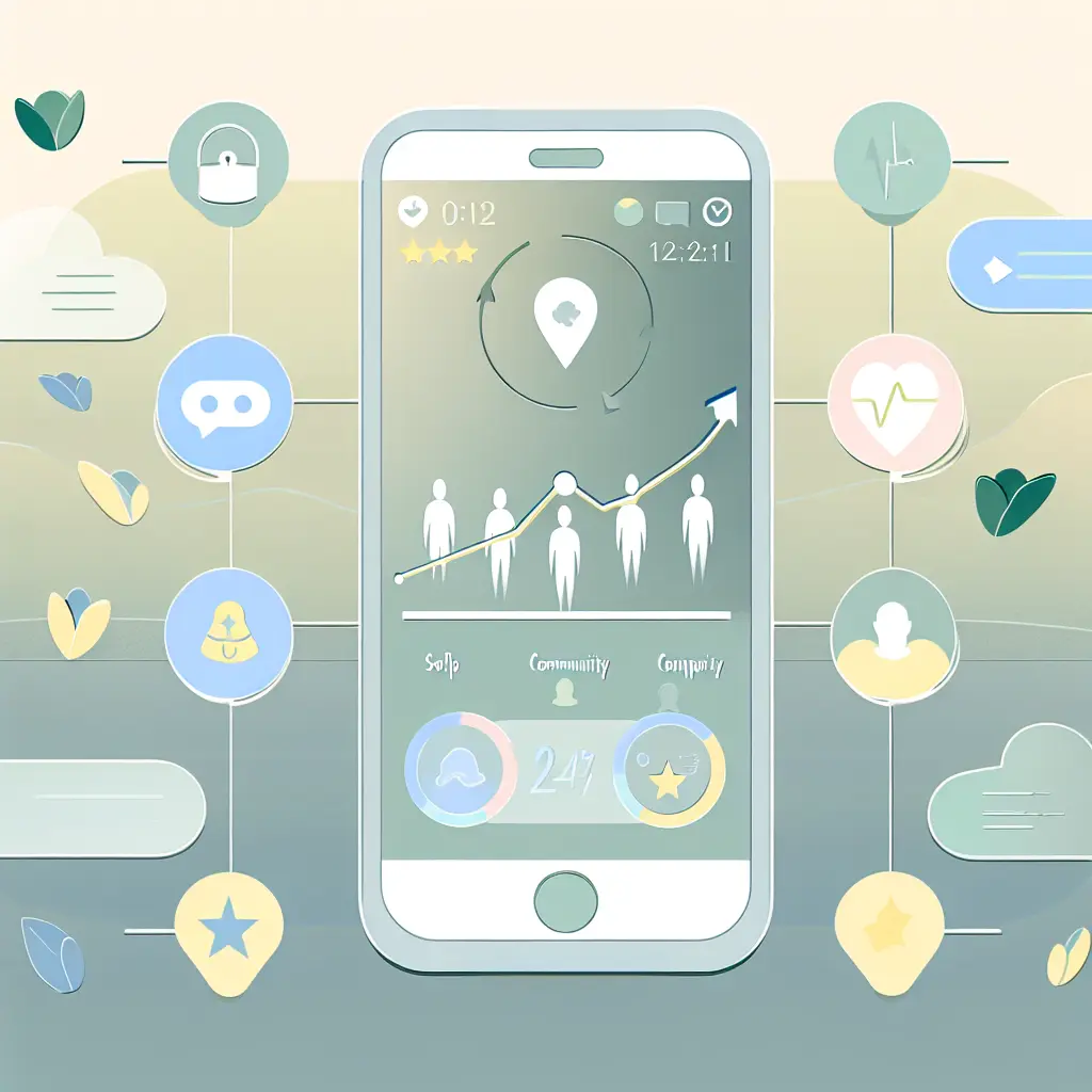 Smartphone che mostra funzionalità di supporto digitale per smettere di fumare