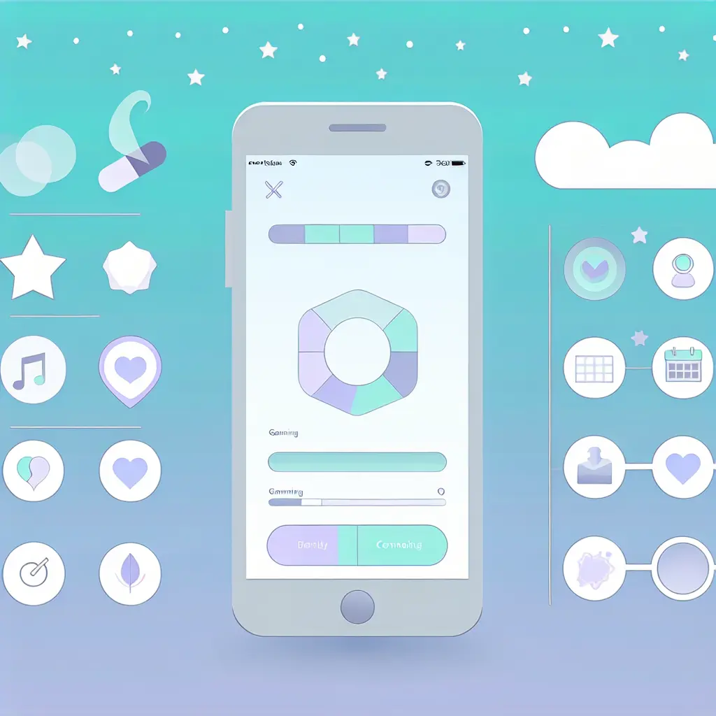 Interfaccia moderna di app per smettere di fumare con elementi di gamification e tracciamento progressi