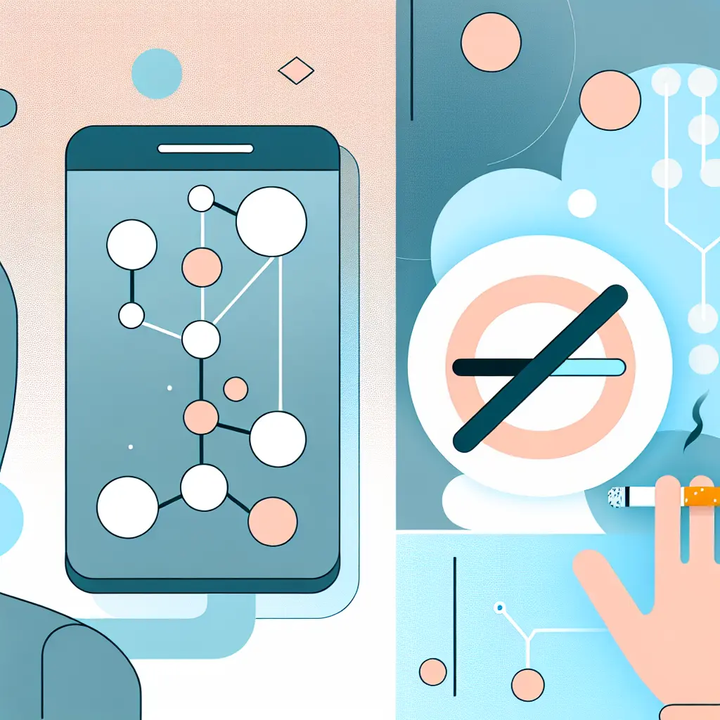 Persona che smette di fumare con supporto di intelligenza artificiale sullo smartphone (2025)