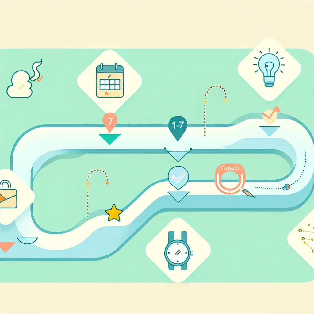 Roadmap visiva del percorso per smettere di fumare con smartwatch