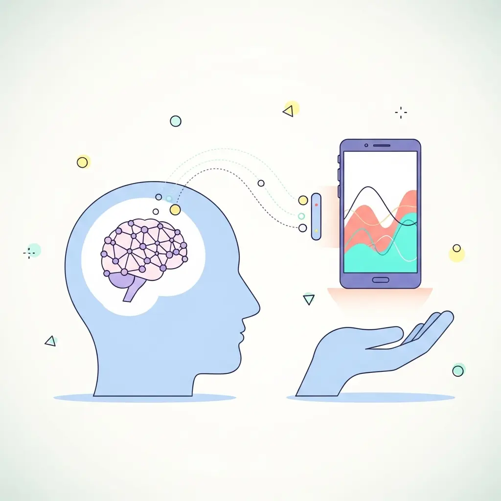 Rappresentazione dell'intelligenza artificiale che predice ricadute analizzando pattern comportamentali