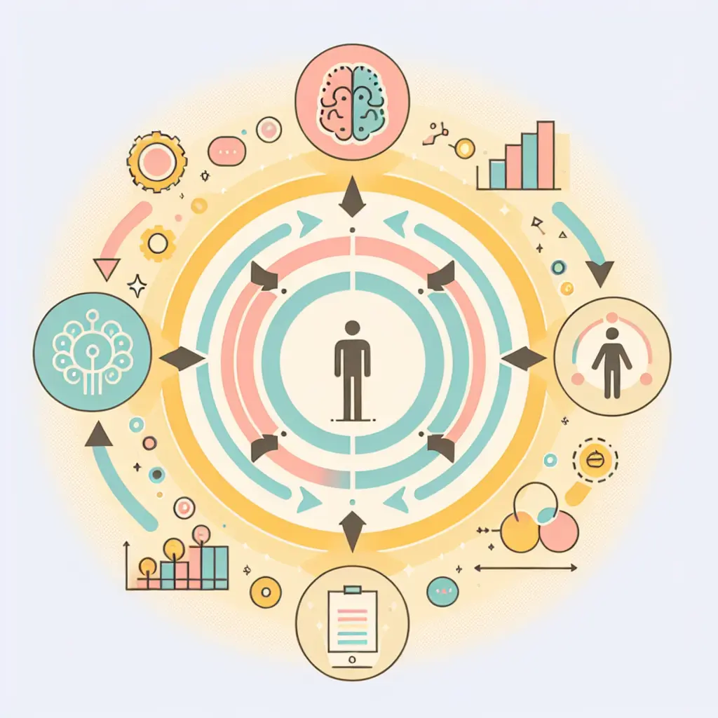 Diagramma circolare che illustra il ciclo di apprendimento continuo dell'intelligenza artificiale attraverso i dati delle ricadute