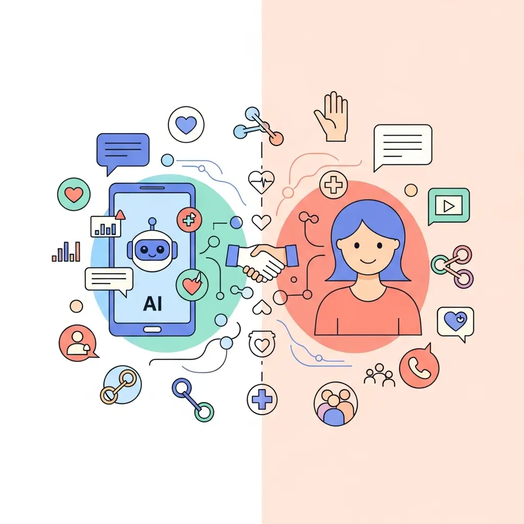 Modello ibrido di supporto che combina intelligenza artificiale e counseling umano per smettere di fumare