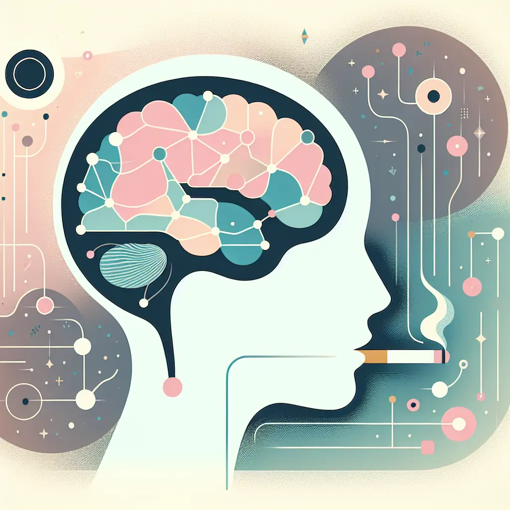 Rappresentazione del collegamento tra intelligenza artificiale e comportamento da fumatore
