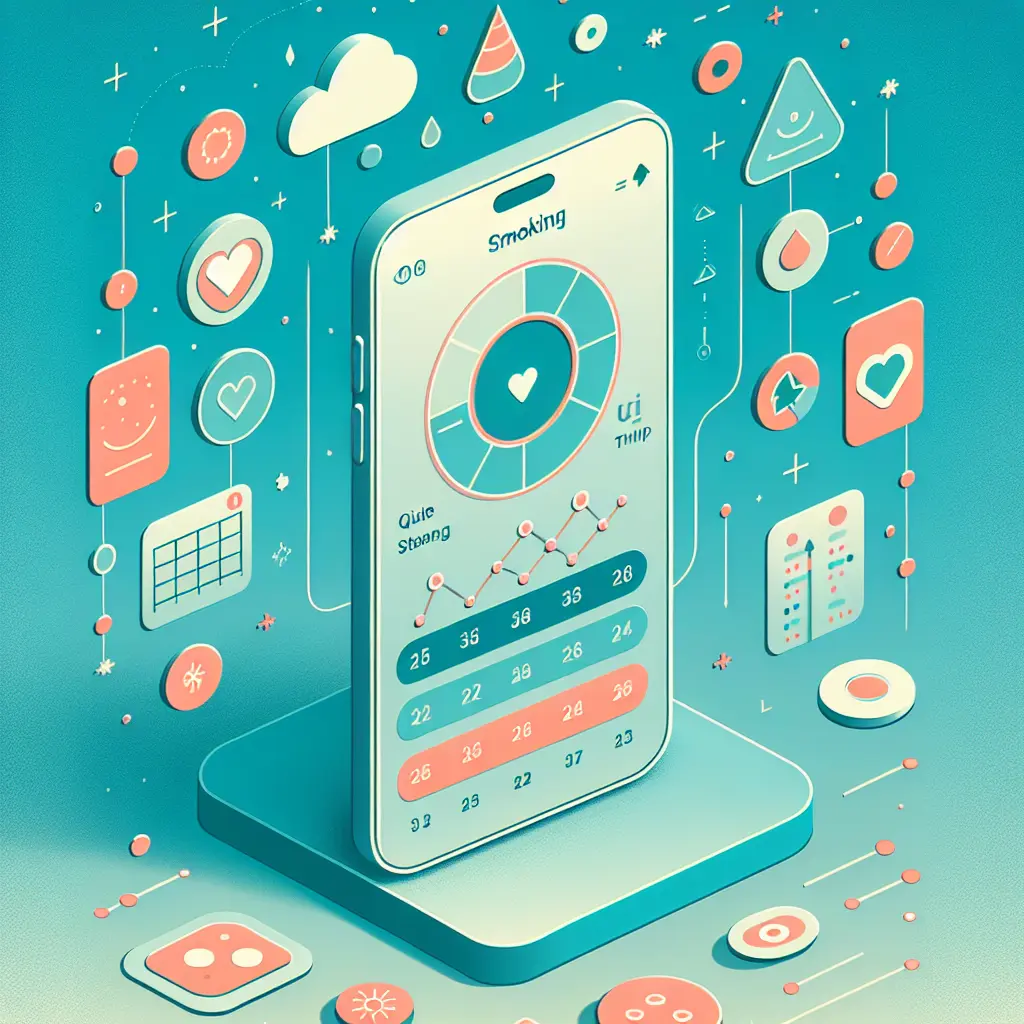 Dashboard di un'app per smettere di fumare con funzionalità AI