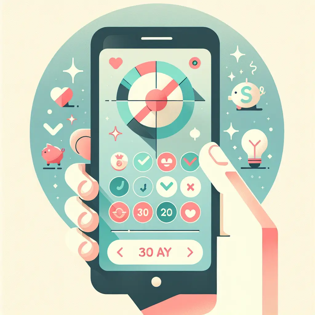 Smartphone con app per smettere di fumare che mostra progressi e traguardi raggiunti